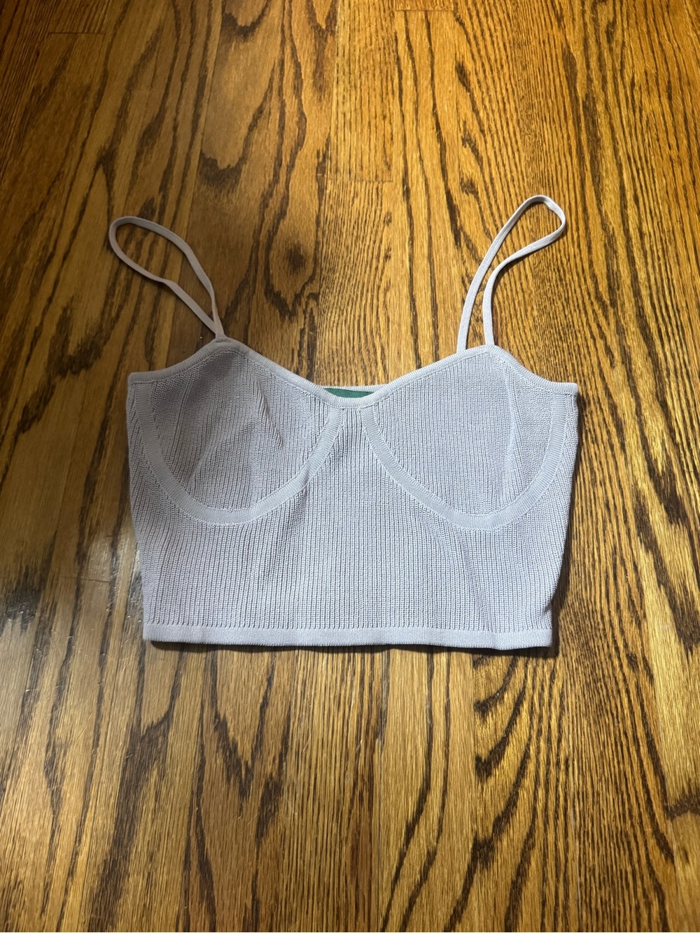Signature8 Lavender Ribbed Bralette Crop Top